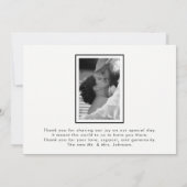 2 foto kleur + zwart & wit bruiloft dank u bedankkaart (Achterkant)