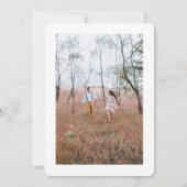 2 Foto Koppels Bruiloft Borrel Chic Modern Script Kaart (Achterkant)
