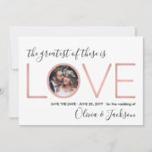2 Foto Korintiërs Liefde Trouwen Bewaar de Datum Save The Date (Voorkant)