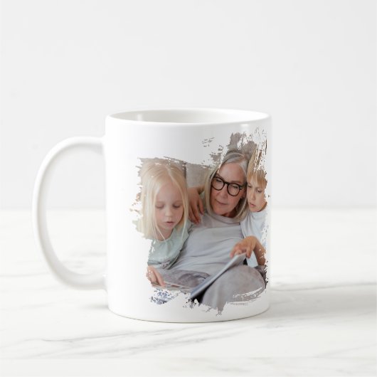 2 Foto Krabbel Kader Sjabloon Gepersonaliseerd Koffiemok (Links)