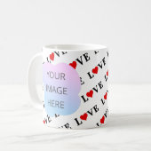 2 Foto LIEFDE Hart Creëer Uw Eigen Romantische LIE Koffiemok (Voorkant links)