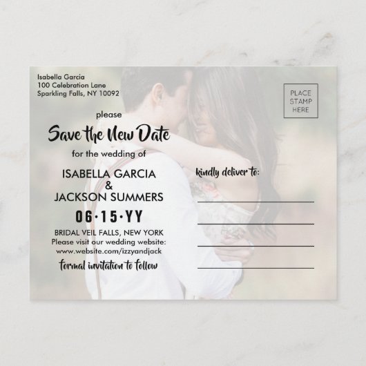 2 Foto-liefde is Patiëntenhuwelijk Verander de dat Aankondigingskaart (Achterkant)