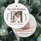 2 foto mama en baby Eerste kerst samen Ornament