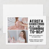 2 Foto Mama wordt kerstzwangerschap Feestdagenkaart (Voorkant / Achterkant)