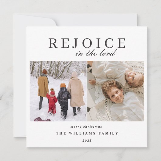 2 Foto Matthew 2:10-14 Bijbelse kerst Feestdagenkaart (Voorkant)