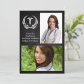 2 Foto Medical Caduceus Laurel Kaart (Staand voorkant)
