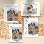 2 foto Merry getrouwd script bruiloft kerst Bedankkaart