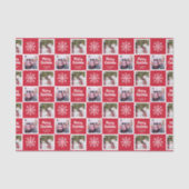 2 Foto met rood - Snowflakes voor fijne kerst Tissuepapier (Voorkant)