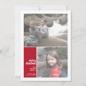 2 Foto: Minimale kerstkerst met kerstmis Feestdagenkaart (Voorkant)