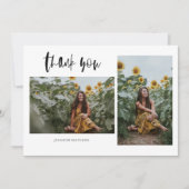 2 Foto minimalistisch Afstuderen Bedankkaart (Voorkant)