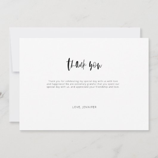 2 Foto minimalistisch Afstuderen Bedankkaart (Achterkant)