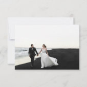 2 foto minimalistische bruiloft bedankkaart (Achterkant)