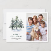 2 FOTO Minimalistische kerstboom groet Feestdagenkaart (Voorkant)