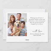 2 FOTO Minimalistische kerstboom groet Feestdagenkaart (Achterkant)