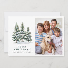 2 FOTO Minimalistische kerstboom groet Feestdagenkaart