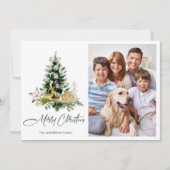 2 FOTO Minimalistische kerstboom groet Feestdagenkaart (Voorkant)