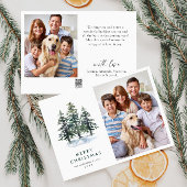 2 FOTO Minimalistische kerstboom groet Feestdagenkaart