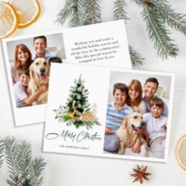 2 FOTO Minimalistische kerstboom groet Feestdagenkaart