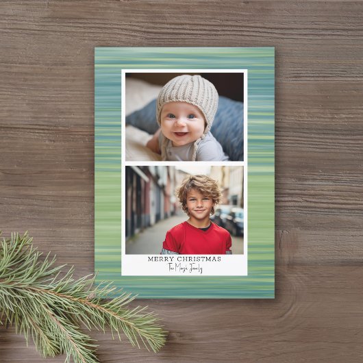 2 foto - Modern Abstract blauw - Instant Download Feestdagenkaart