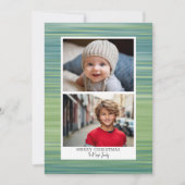 2 foto - Modern Abstract blauw - Instant Download Feestdagenkaart (Voorkant)