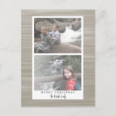 2 Foto modern Abstract met witte rand Feestdagenkaart (Voorkant)