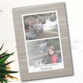 2 Foto modern Abstract met witte rand Feestdagenkaart