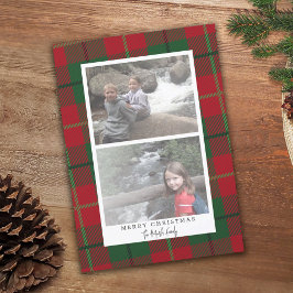 2 Foto Modern Abstract met witte rand geplakt Feestdagenkaart