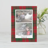 2 Foto Modern Abstract met witte rand geplakt Feestdagenkaart (Staand voorkant)