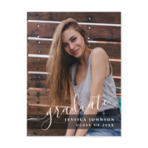 2 FOTO Modern Elegant Graduation Party Invitation