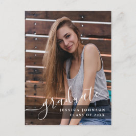 2 FOTO Modern Elegant Graduation Party Invitation Briefkaart