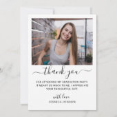 2 Foto Modern Simple Minimalist Afstuderen Bedankkaart (Achterkant)