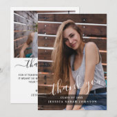 2 Foto Modern Simple Minimalist Afstuderen Bedankkaart (Voorkant / Achterkant)