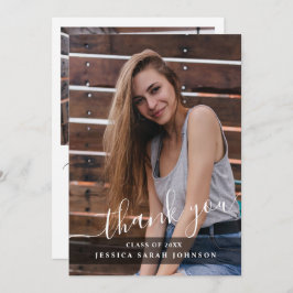 2 Foto Modern Simple Minimalist Afstuderen Bedankkaart