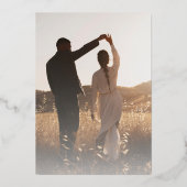 2 Foto Modern Wedding Save the Date Folie Uitnodiging (Achterkant)