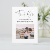 2 Foto Moderne Calligrafie Weddenschap Bedankt (Staand voorkant)