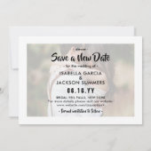 2 Foto Moderne Minimalistische Uitstel van de Brui Save The Date (Achterkant)
