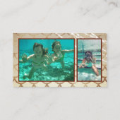 2 Foto mooi zeemeermin in Roos Gold Beach Visitekaartje (Achterkant)