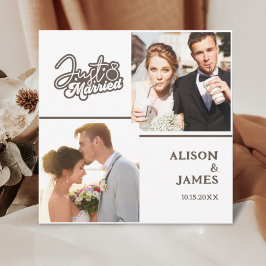 2 Foto Net Getrouwd Moderne Script Hart Trouwen Aankondiging