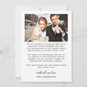 2 foto net getrouwd script bruiloft kerst bedankkaart (Achterkant)