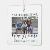 2 Foto: New Home First KerstBlack en White Keramisch Ornament (Links)