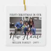 2 Foto: New Home First KerstBlack en White Keramisch Ornament (Voorkant)