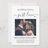 2 Foto niets Fancy gewoon liefdeshuwelijk Kaart (Voorkant)