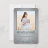 2 Foto Nieuw Adres geborsteld Groen wit Afstuderen Bedankkaart (Achterkant)