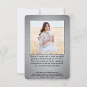 2 foto Nieuw adres geborsteld zwart Afstuderen Bedankkaart (Achterkant)