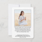 2 Foto Nieuw Adres Zwart witscript Afstuderen Bedankkaart (Achterkant)