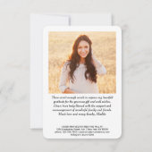 2 Foto Nieuw Adres Zwarte Typografie Afstuderen Bedankkaart (Achterkant)