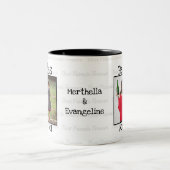 2 Foto NU EN DAN Besties BFF Tweekleurige Koffiemok (Center)