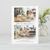 2 foto Oh wat een leuke kerst Feestdagenkaart (Staand voorkant)