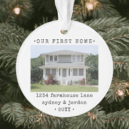 2 Foto Ons eerste huis Moderne Minimale Huisopwarm Ornament