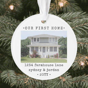 2 Foto Ons eerste huis Moderne Minimale Huisopwarm Ornament